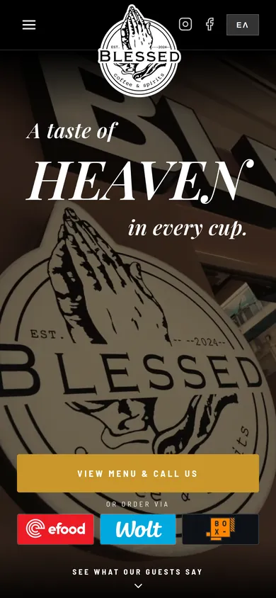 Blessed Coffee & Spirits — mobile